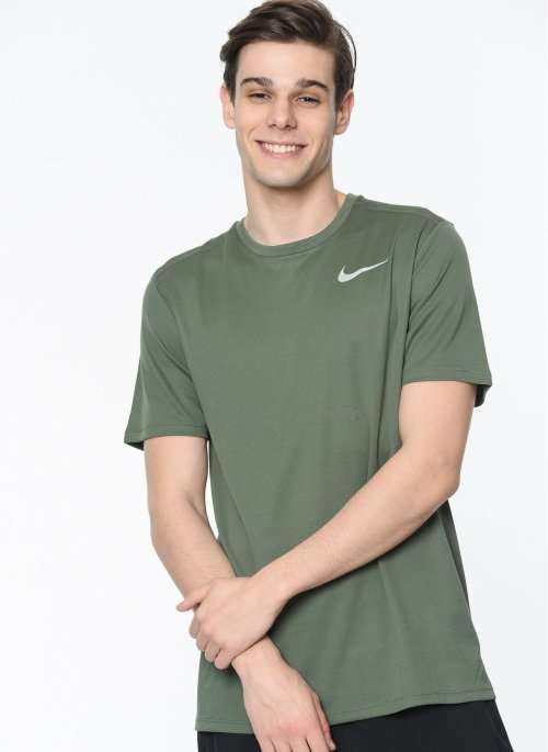 NIKE Men's Breath Run Mesh Short Sleeve Running Tee Juniper Fog (STD. FIT) 904634 326 Size XL